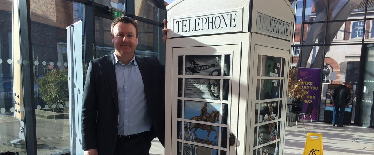 Iconic cream phone box cast in stone finds new home.jpg