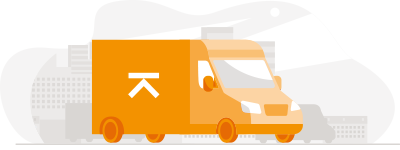 Illustration of KCOM- branded orange engineer van