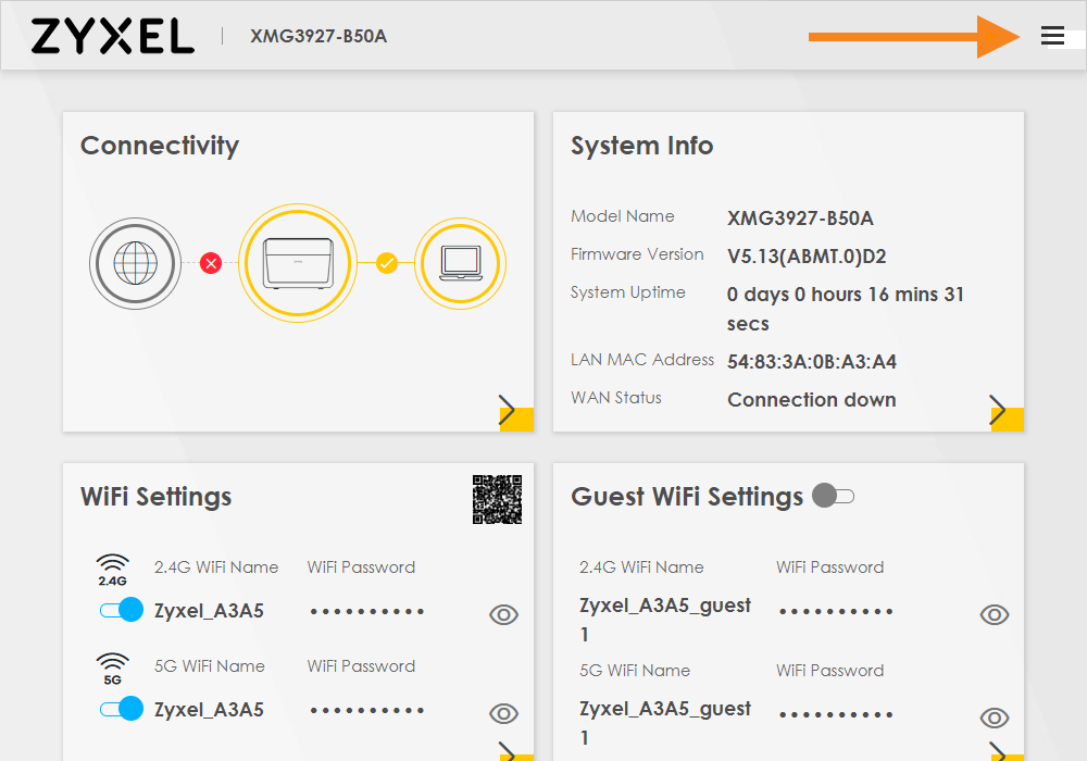 How do I setup port forwarding on my LightHub Zyxel XMG 3927 
