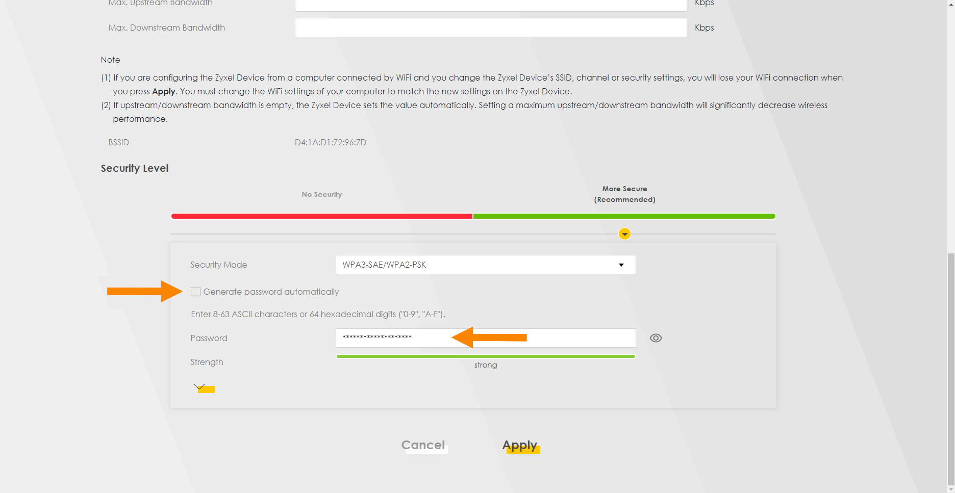 How do I change the wireless channel on a Zyxel XMG 3927 & Zyxel EX5401