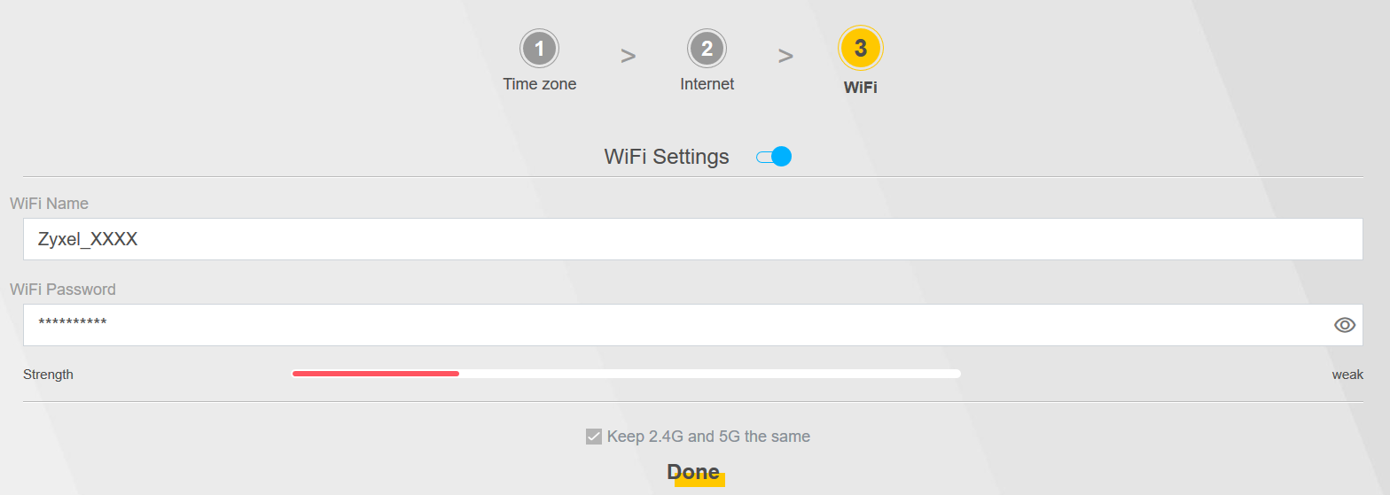 Wireless Name and Password