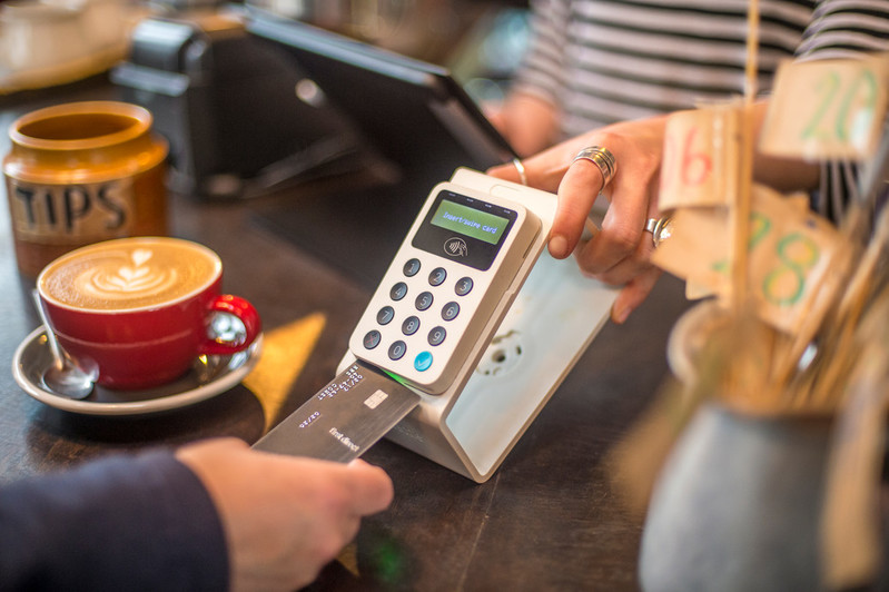 Coffee shop taking card payment