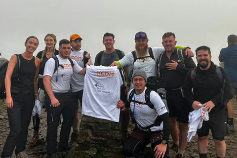 KCOM at the Three Peaks summit of Ingleborough