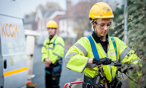 Female-KCOM-engineer-working