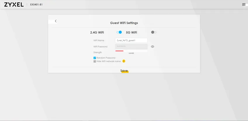 Guest Wi-Fi Settings