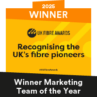 UK Fibre award for marketing team of the year 2025