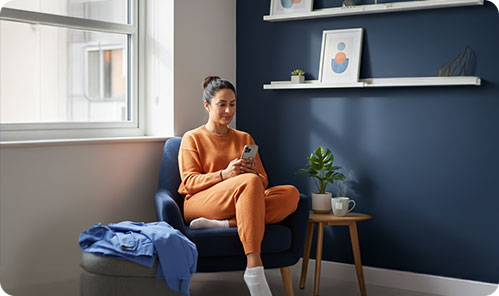 Woman using a smartphone