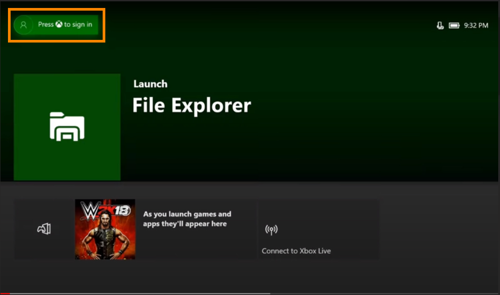 Xbox Sign In Button
