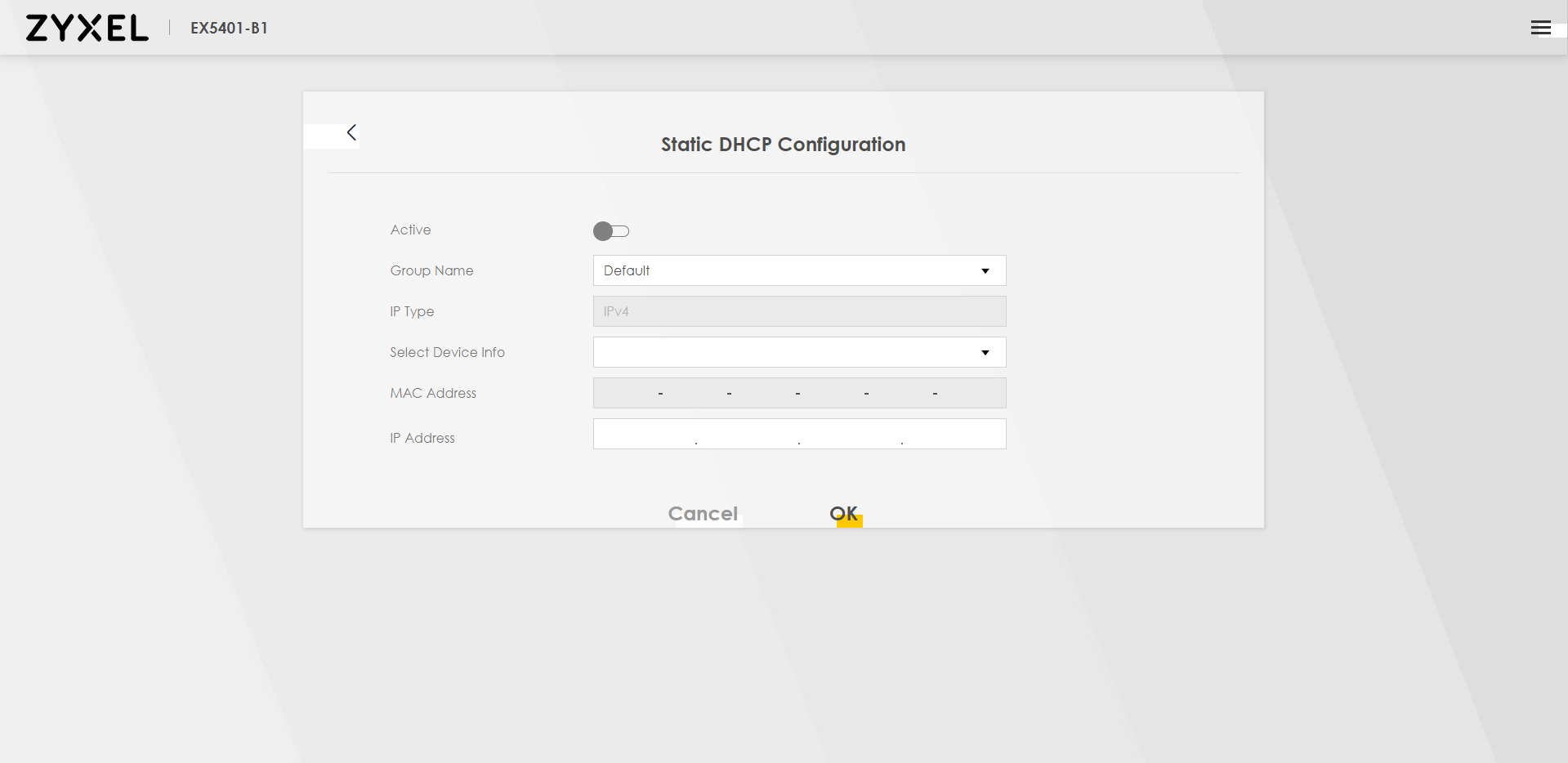 Static DHCP Configuration