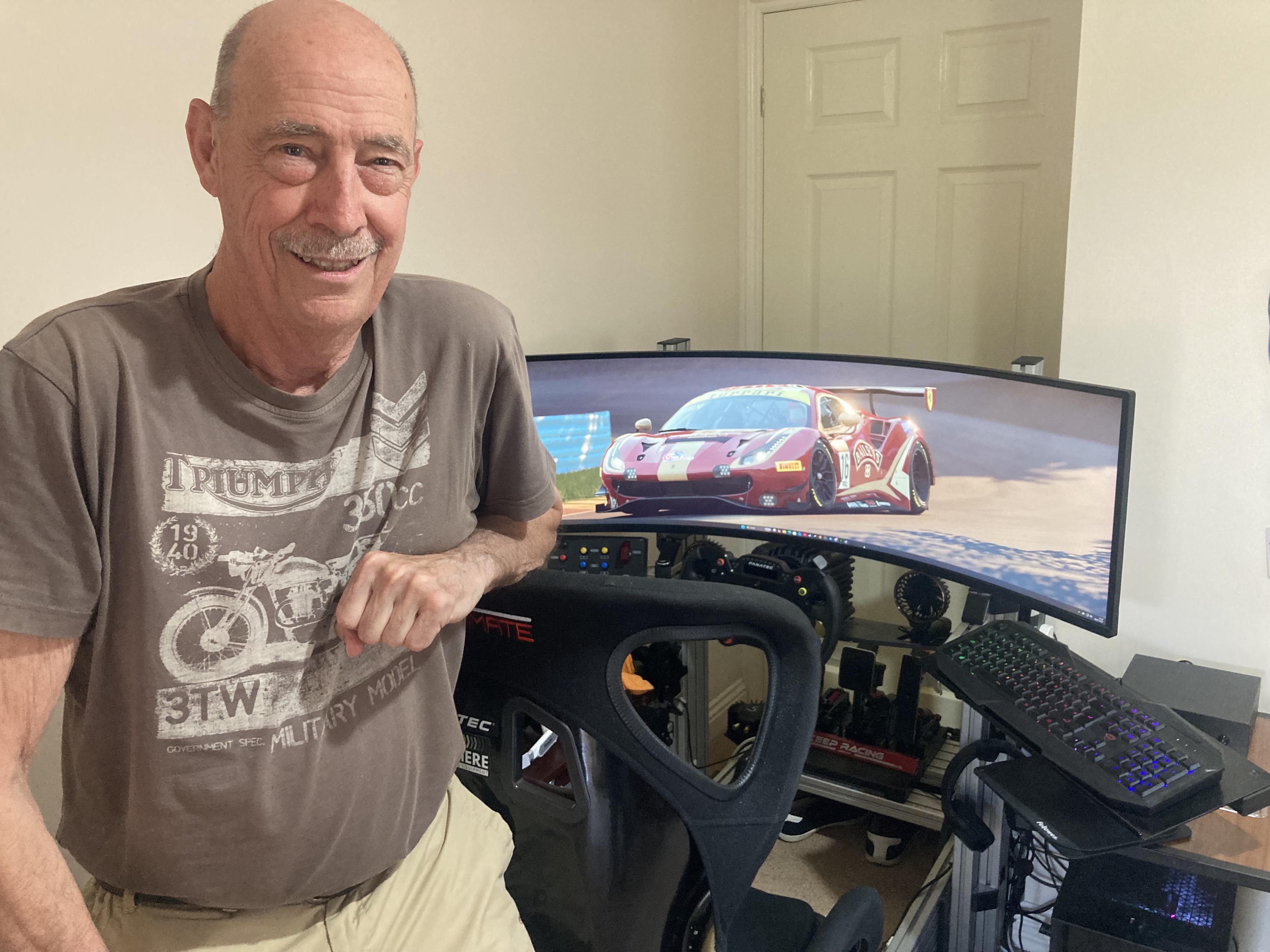 Martin with his sim-racing rig