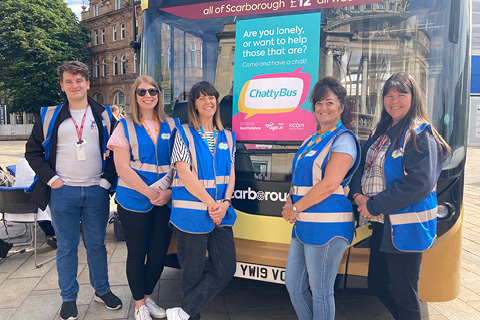 The KCOM team with East Yorkshire Busses volunteers