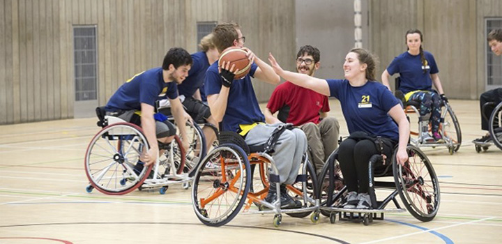 Wheelchair basketballers
