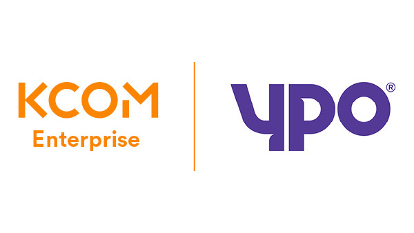 Logos of KCOM enterprise and ypo