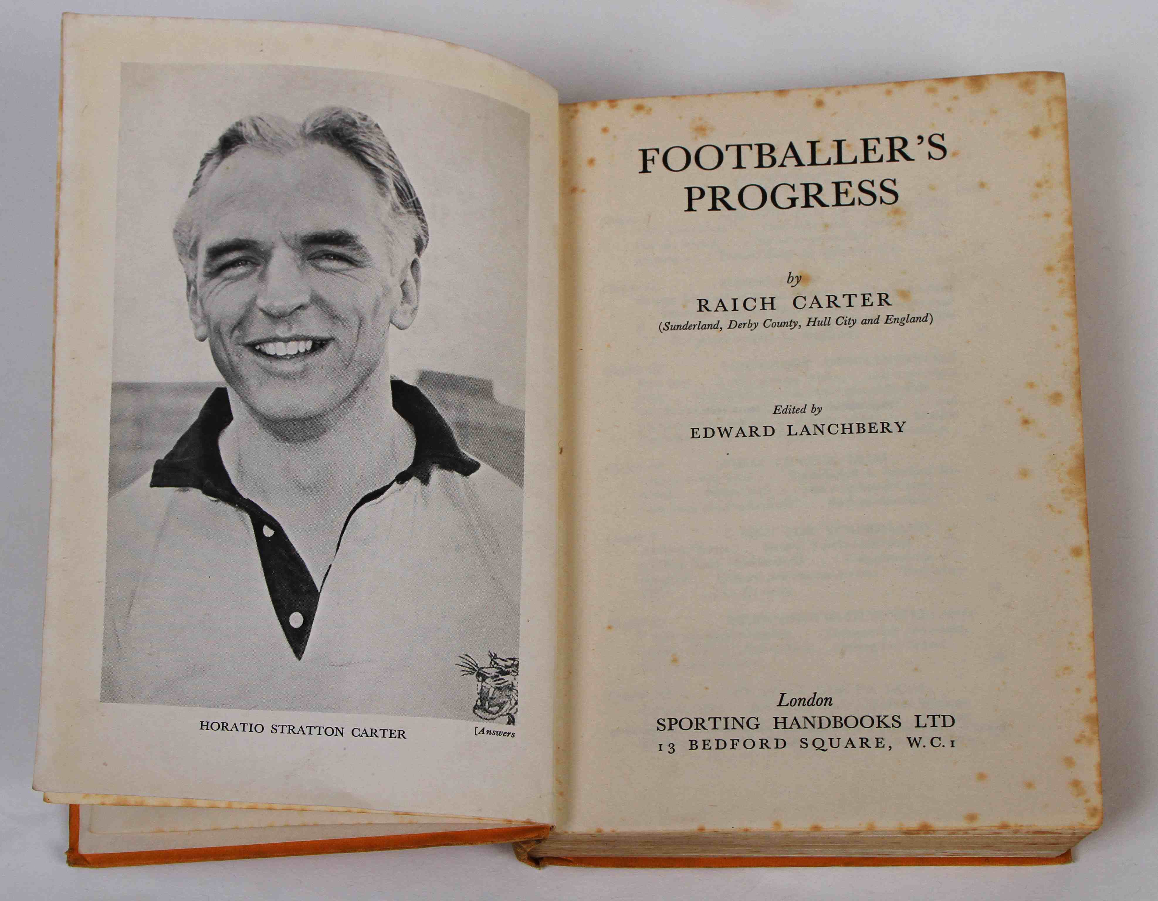 Raich Carter's 1950 book 'Footballer's Progress'