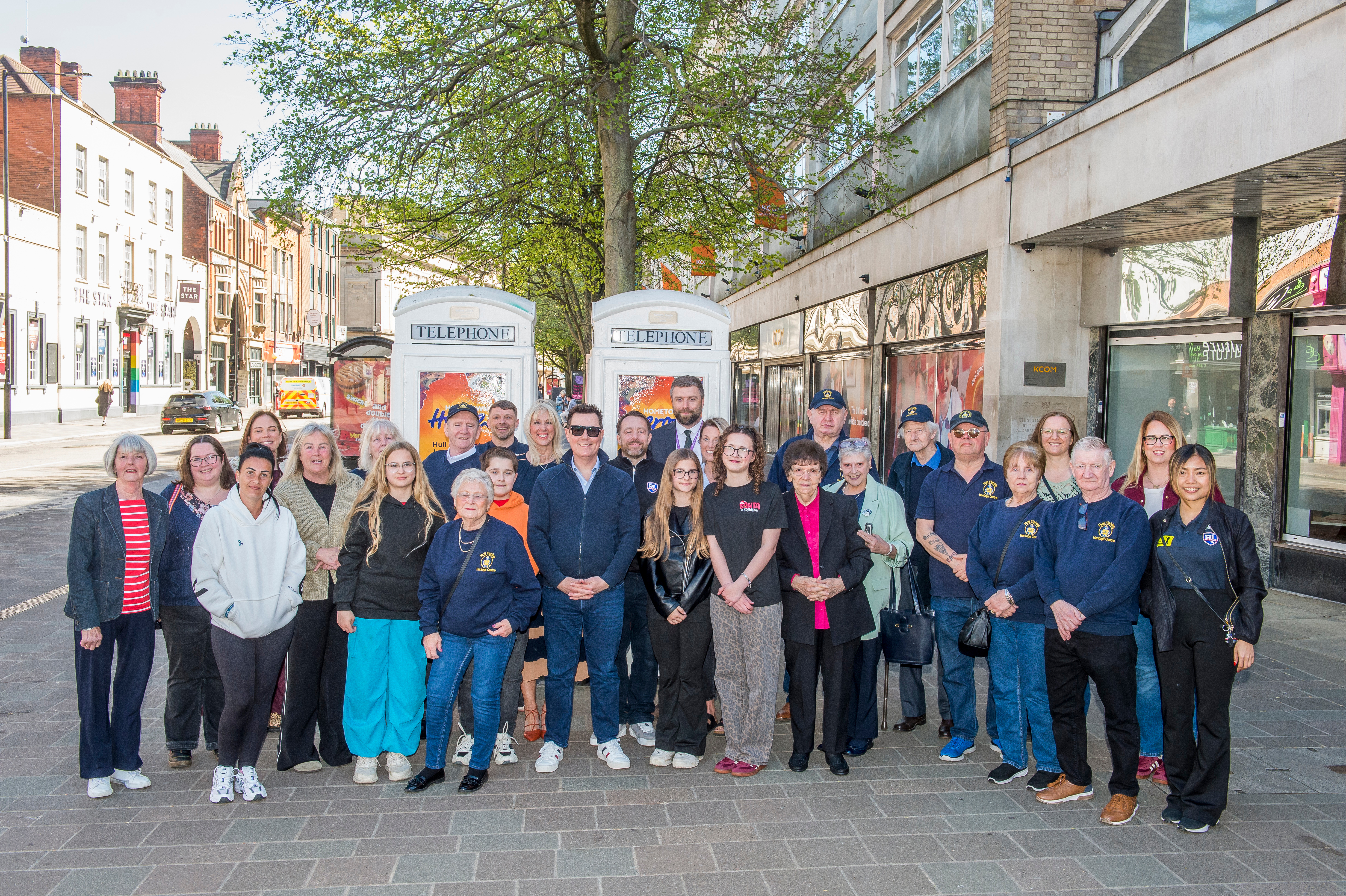 Our nine Hometown Heroes joined by friends and family