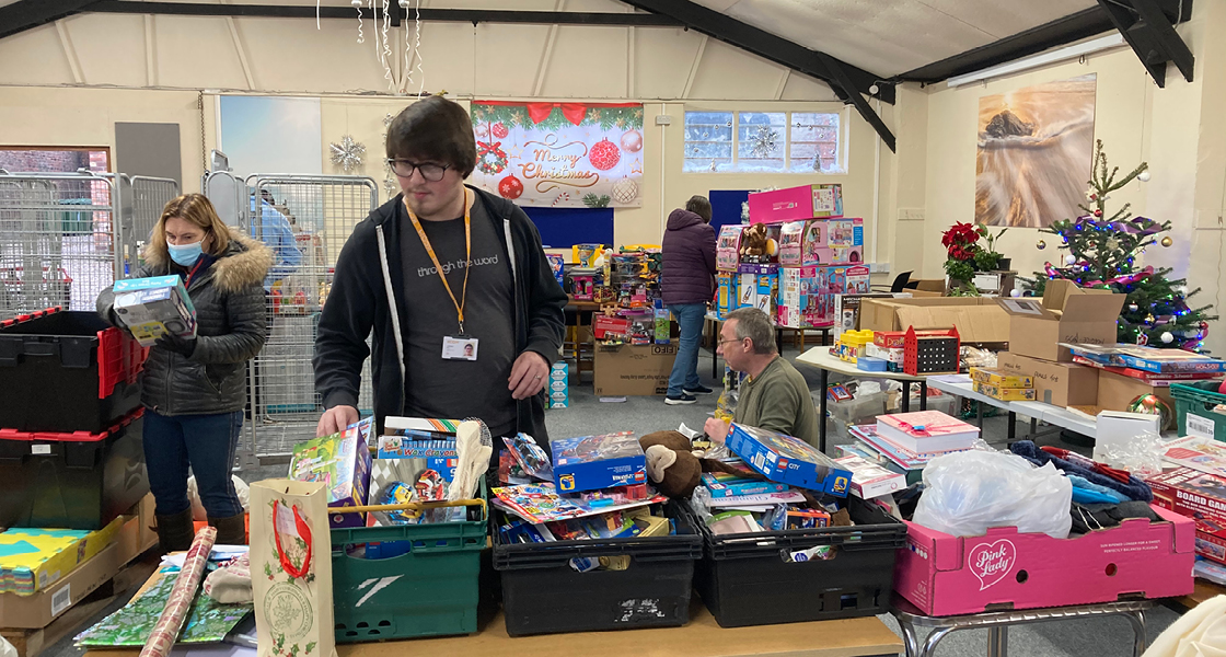 Josh Fry taking part in a KCOM volunteering day