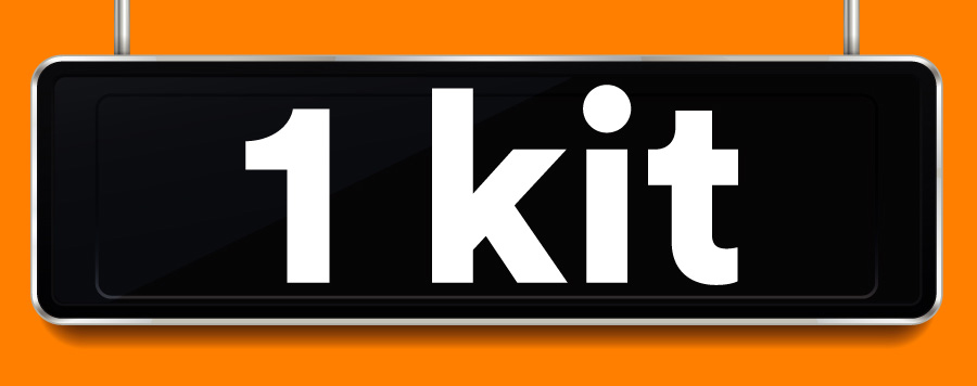 Banner displaying the number of kits donated this season
