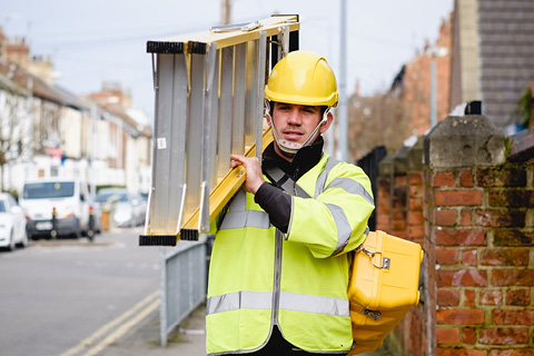 A KCOM engineer in action