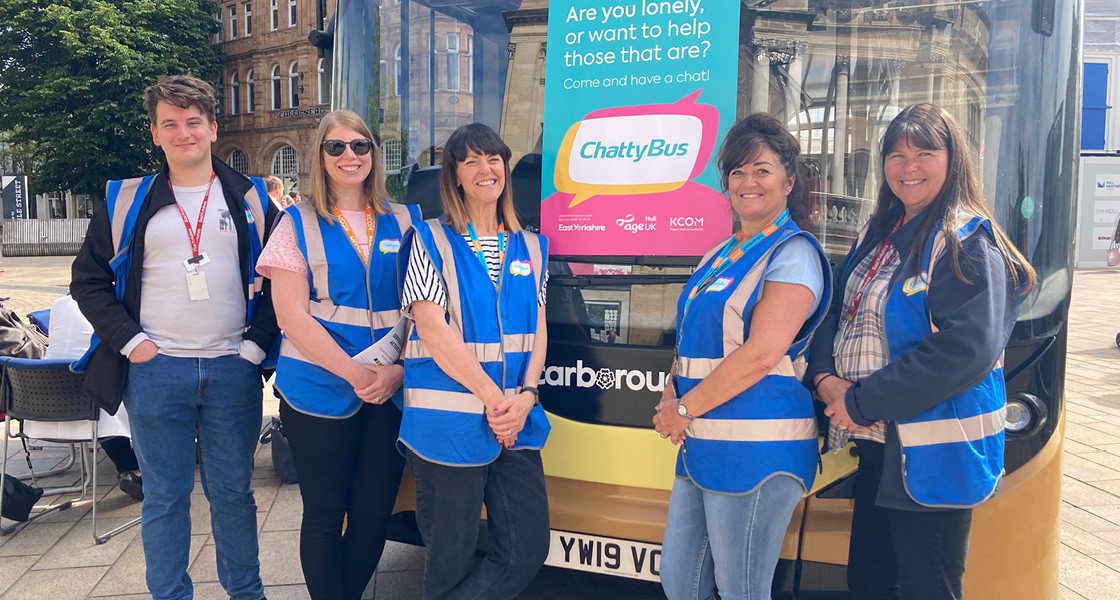 The KCOM team with East Yorkshire Busses volunteers