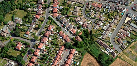 Aerial view of village