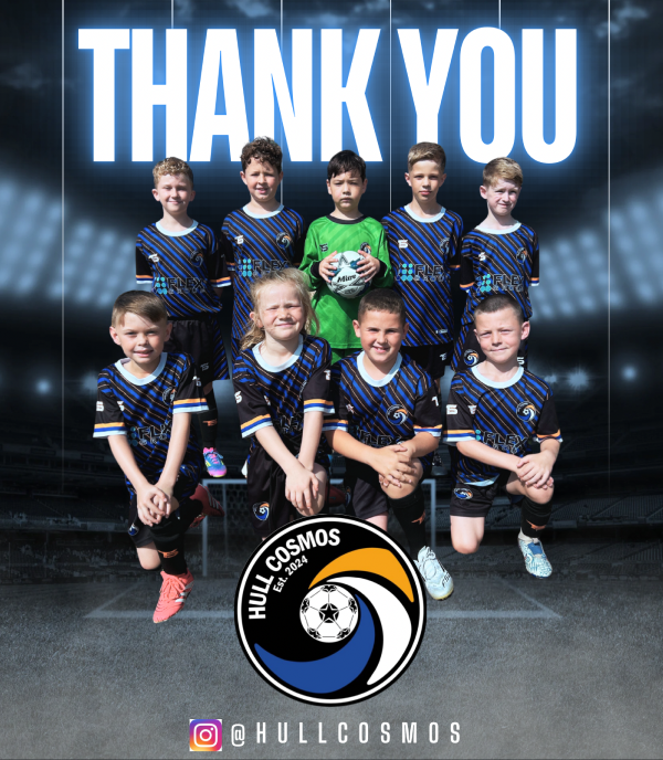Image shows our winner The Hull Cosmos Football Team.