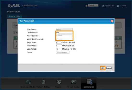 User Account Details